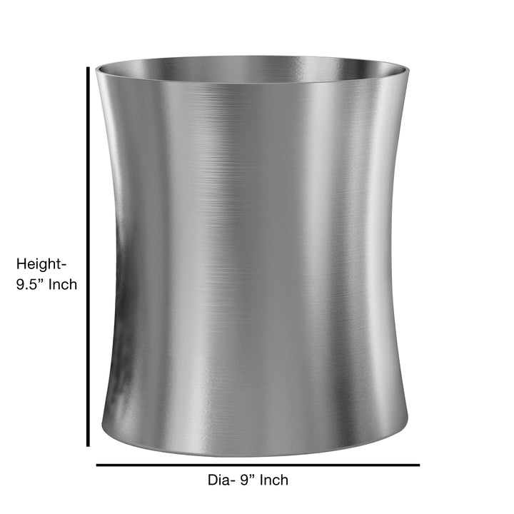Brushed Stainless Steel Wastebasket 7 Qt | Compact Trash Can