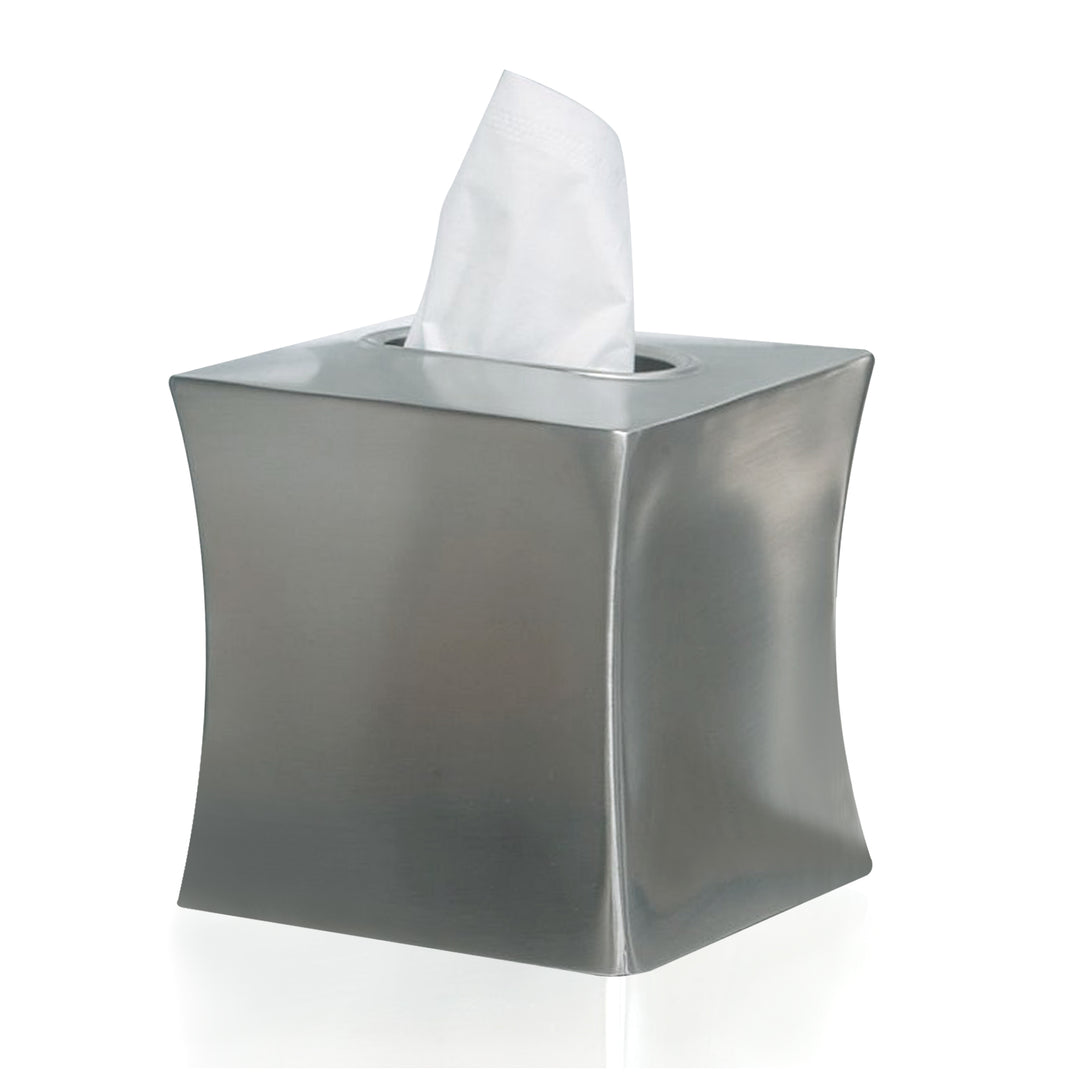 Tissue Box | Stainless Steel Square Facial Tissue Box Holder | Brushed Finish
