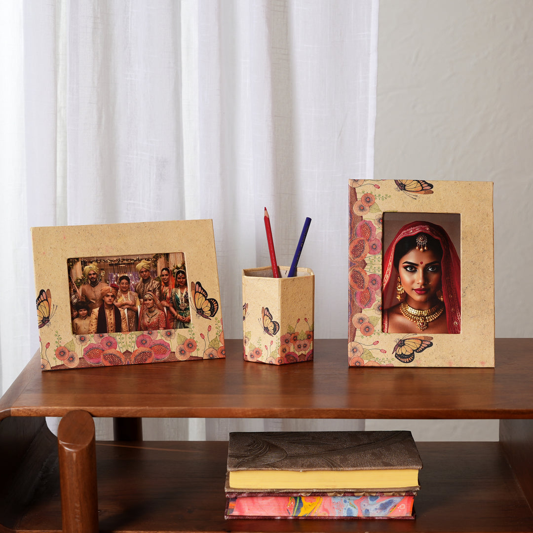 Handcrafted Organic Pen Stand