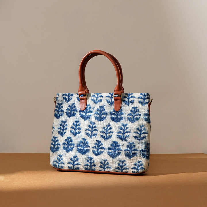 Handwoven Block Printed Tote Bag