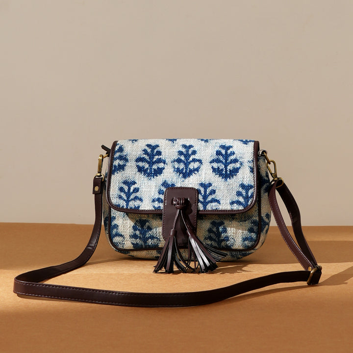 Handwoven Block Printed Sling Bag