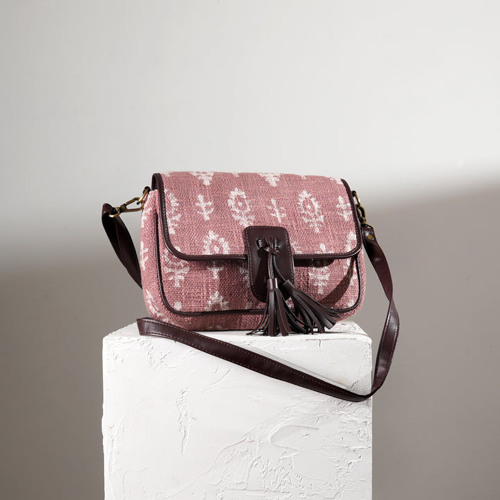Handwoven Block Printed Sling Bag