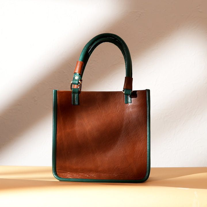 Premium Buffalo Leather Handbag | Tan | Functional & Stylish Design