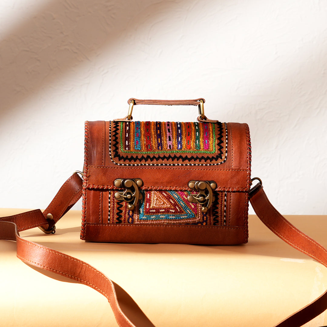 Handcrafted Goat Leather Utility Bag | Spacious with Multicompartment Design