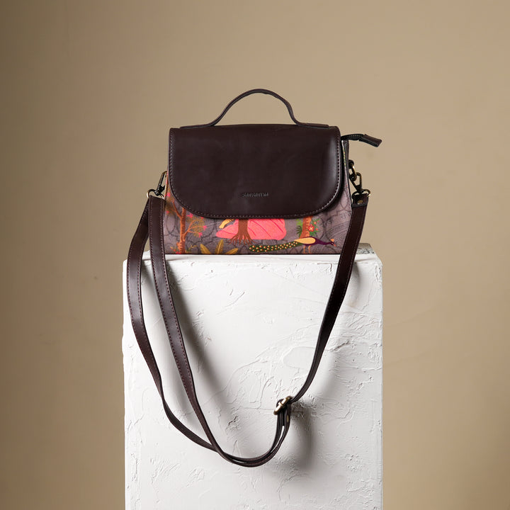 Royal Garden Satchel Bag | Multicolor Vegan Leather 10"