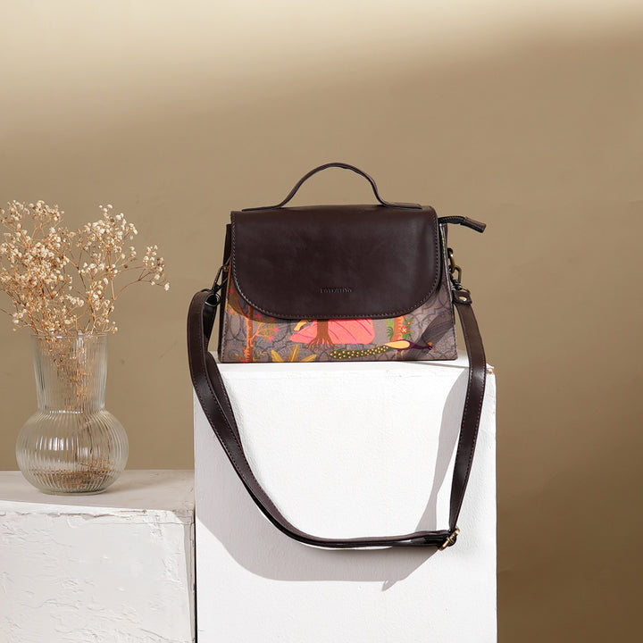Royal Garden Satchel Bag | Multicolor Vegan Leather 10"