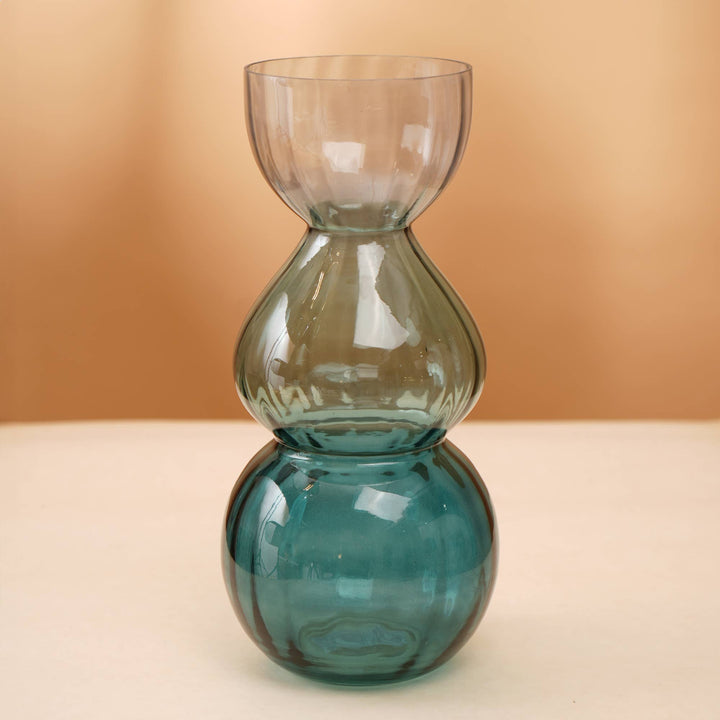 Glass Vase | Decorative Opulent Bauble Glass Vase | Luxurious Accent Vase for Stylish Home Interiors