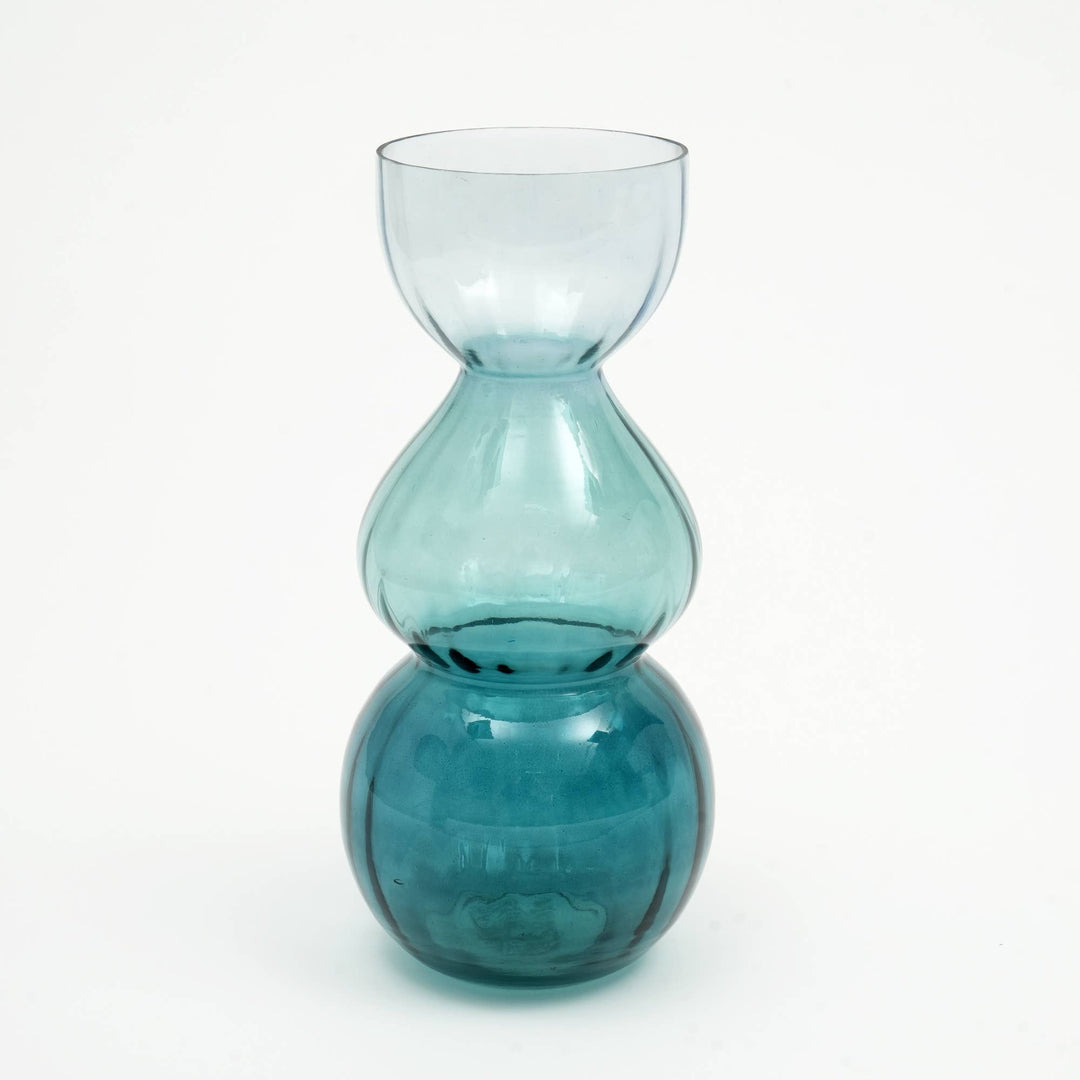Glass Vase | Decorative Opulent Bauble Glass Vase | Luxurious Accent Vase for Stylish Home Interiors
