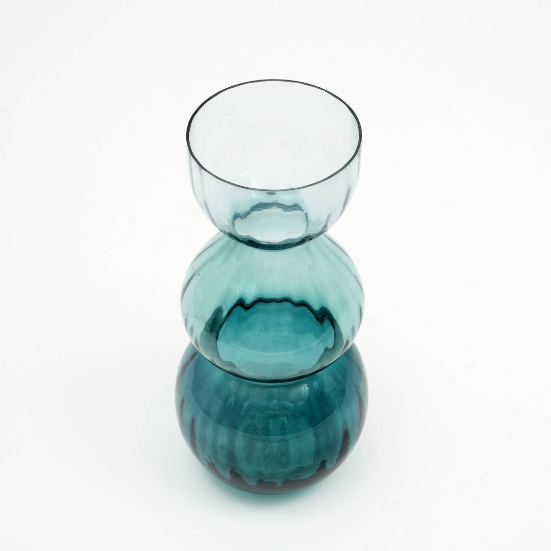 Glass Vase | Decorative Opulent Bauble Glass Vase | Luxurious Accent Vase for Stylish Home Interiors