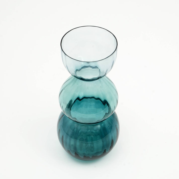 Glass Vase | Decorative Opulent Bauble Glass Vase | Luxurious Accent Vase for Stylish Home Interiors