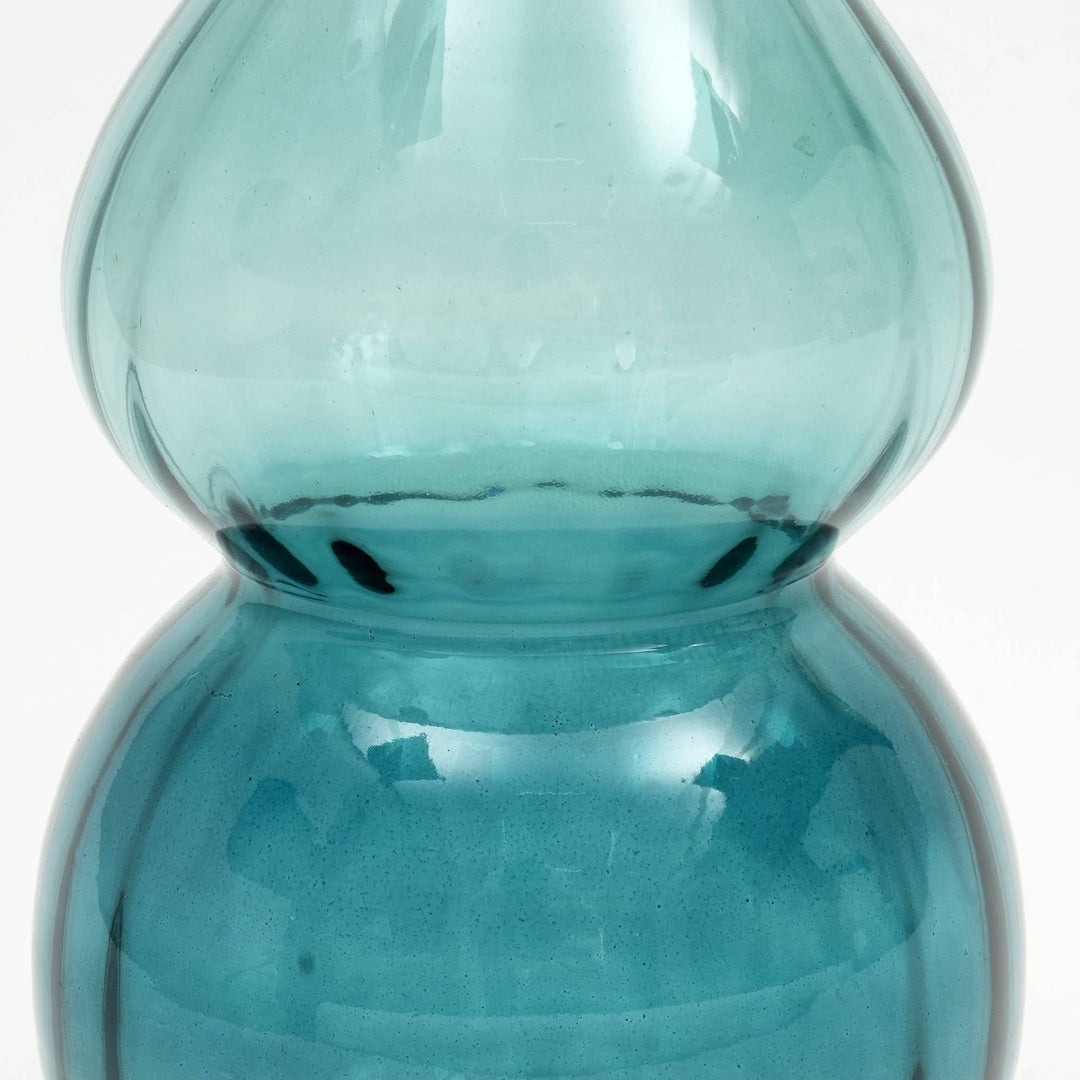 Glass Vase | Decorative Opulent Bauble Glass Vase | Luxurious Accent Vase for Stylish Home Interiors