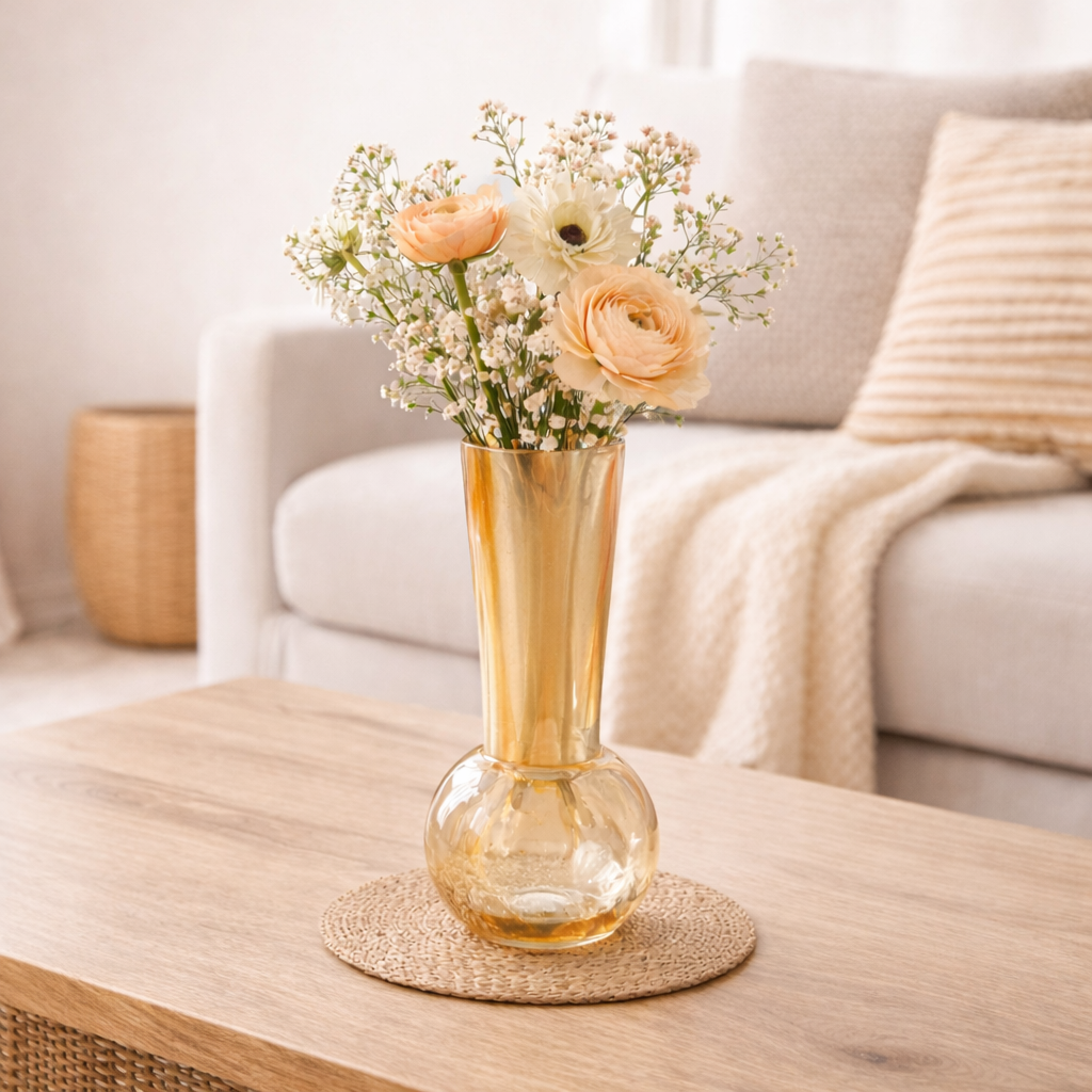 Glass Vase | Whimsy Whirlpool Large Vase | Unique Decorative Vase for Contemporary Home Decor