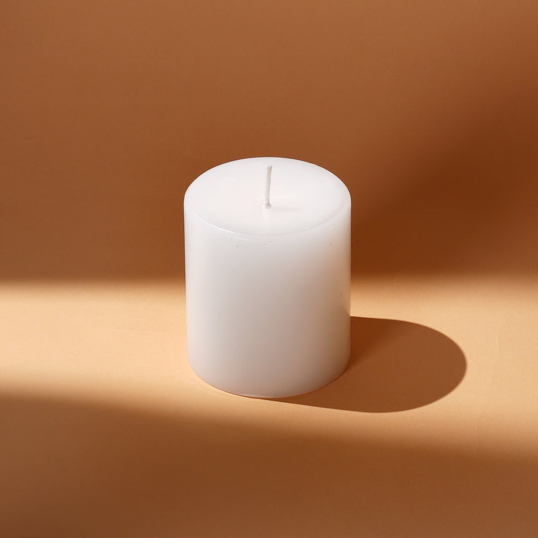 Hand-Poured Unscented Pillar Candle