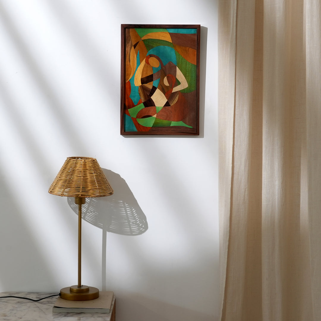Mother & Child Abstract | Natural Wood Art