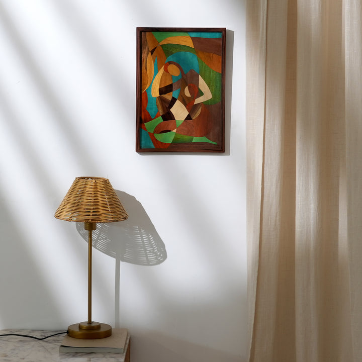 Mother & Child Abstract | Natural Wood Art