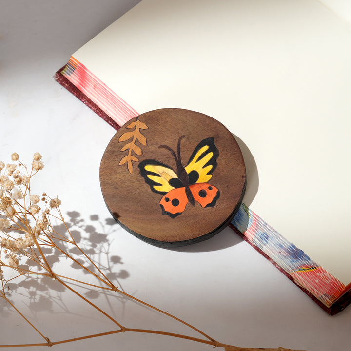 Butterfly Fridge Magnet | Natural Wood Art