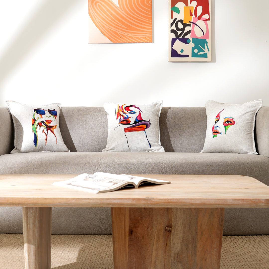 Blended Silk Pillow Covers - 3 Pc Set