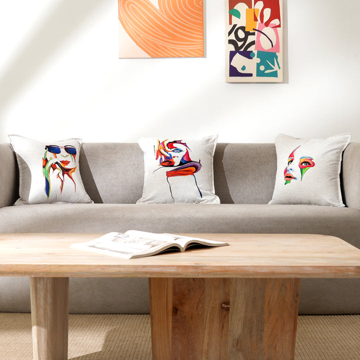 Blended Silk Pillow Covers - 3 Pc Set