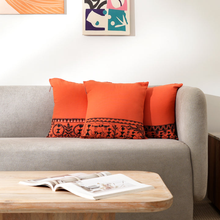 Cotton Cushion Covers - 3 Pc Set