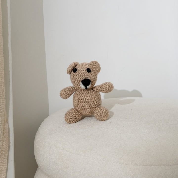 Artisan Crochet Teddy Bear | Soft Woolen Cotton Toy for Gifting