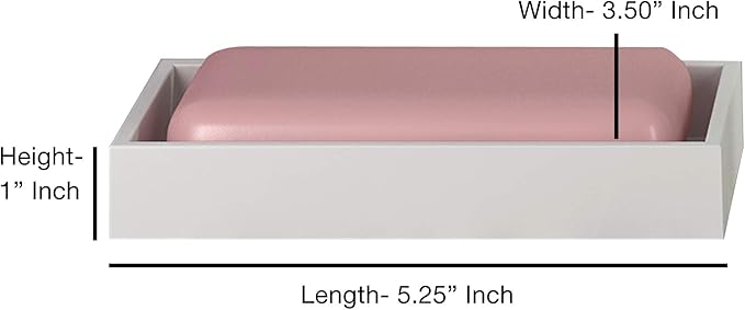 Resin Bath Accessory Set for Vanity Countertops, Soap Dish, Toothbrush Holder, Tumbler & Lotion Pump | White