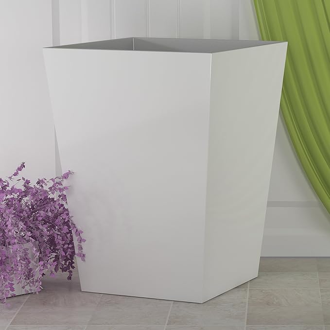 Resin Wastebasket, 7Qt, White