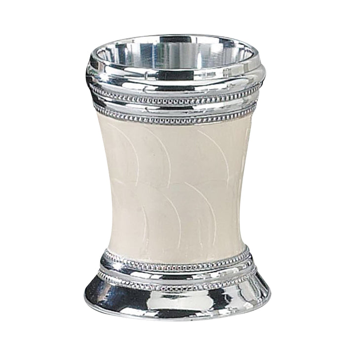 Stainless Steel Bathroom Tumbler Cup | Decorative Rinse Cup,Drinking Glass,Toothbrush & Makeup Brush Holder for Vanity Countertops,Sink & Desk | Mop
