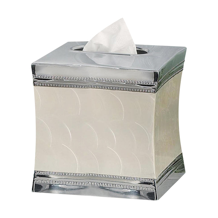 Tissue Box | Fantasy Stainless Steel Square Facial Tissue Box Cover Holder | Mop Finish