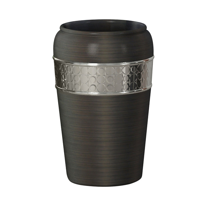 Stainless Steel Bathroom Tumbler Cup | Decorative Rinse Cup,Drinking Glass,Toothbrush & Makeup Brush Holder for Vanity Countertops,Sink & Desk | Orb