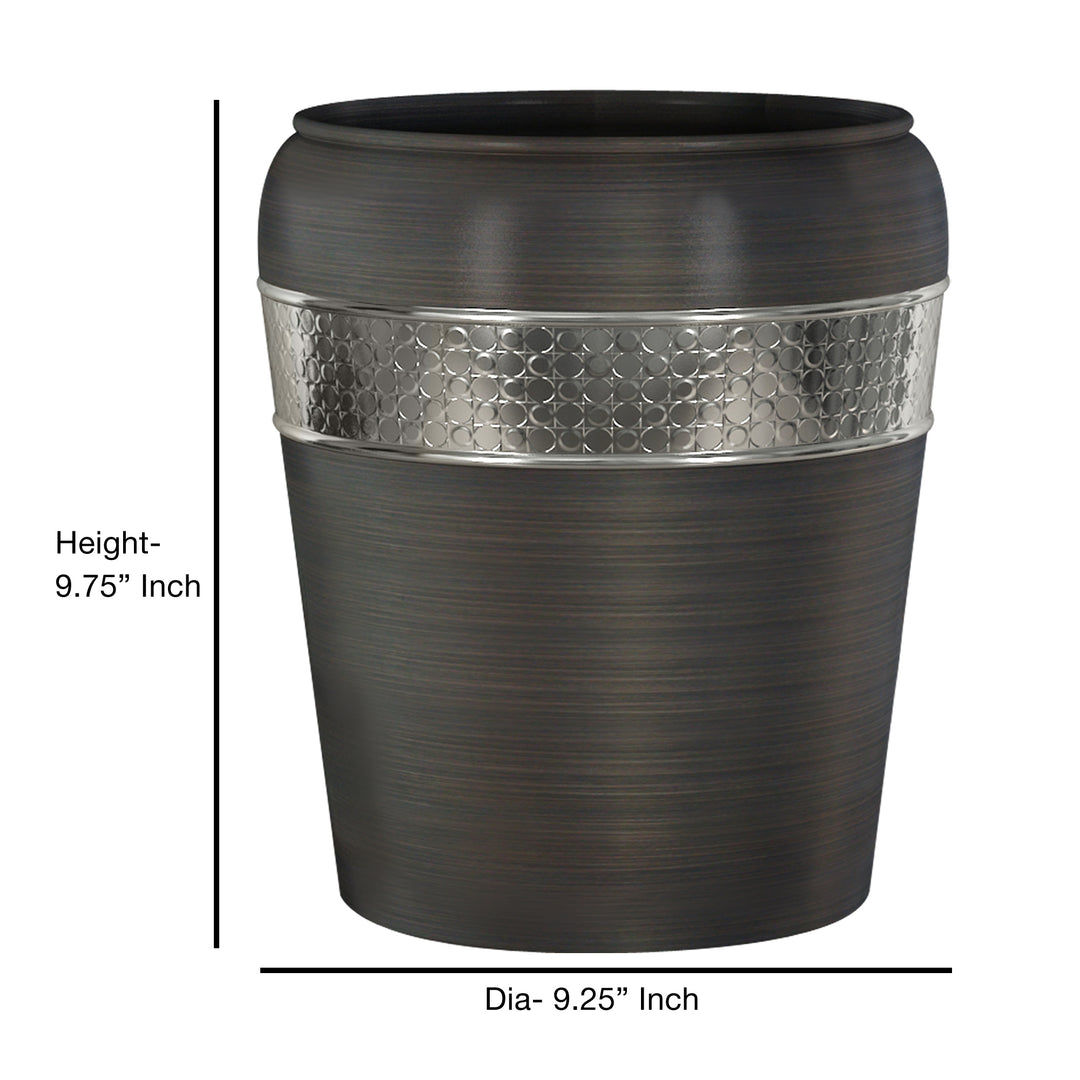 nu steel Metal Wastebasket, 7Qt, Oil Rubbed Bronze Finish