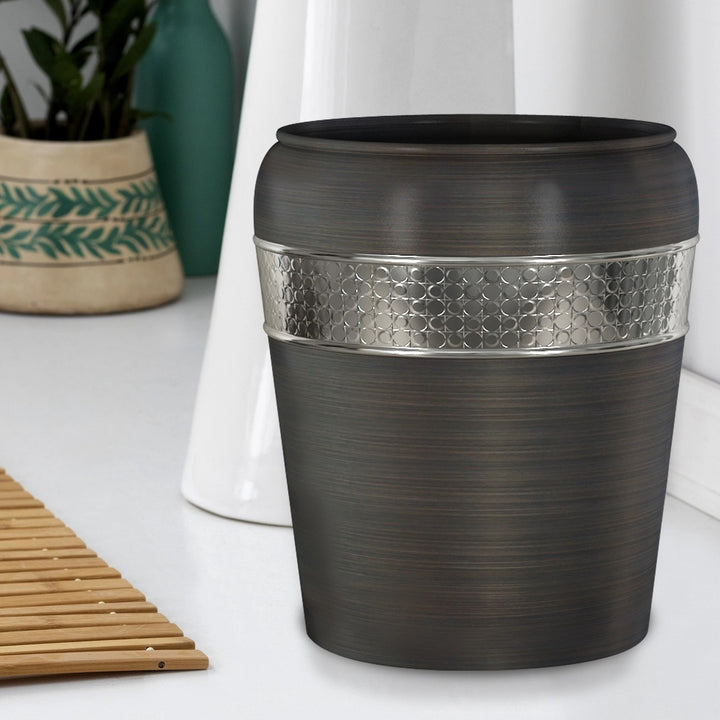 nu steel Metal Wastebasket, 7Qt, Oil Rubbed Bronze Finish