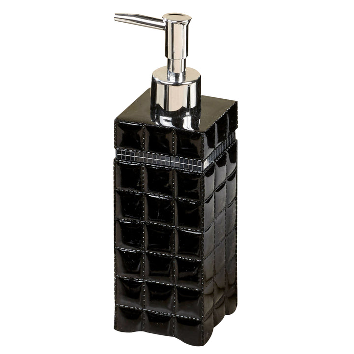 Liquid Soap Dispenser Pump Bottle | Bathroom Vanity & Kitchen Sink,Holds Soap,Lotion & Sanitizer | Black Resin