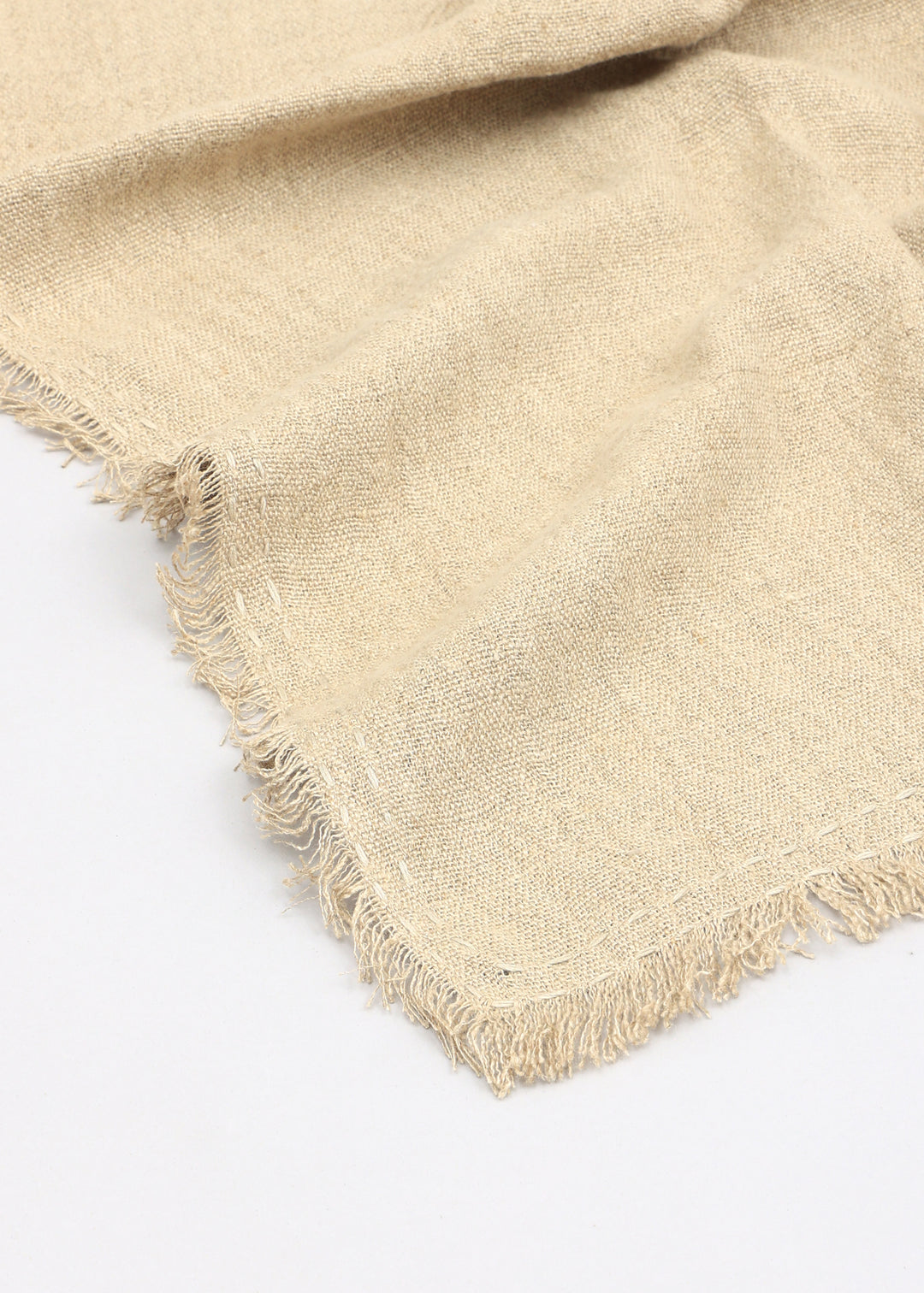 Stonewashed Linen Woven Throw Blanket with Fringe – 52" x 68"