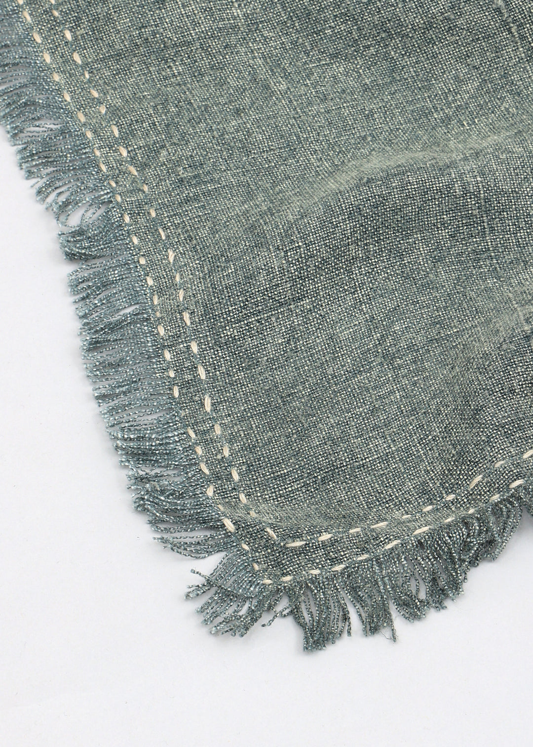 Stonewashed Linen Woven Throw Blanket with Fringe – 52" x 68"