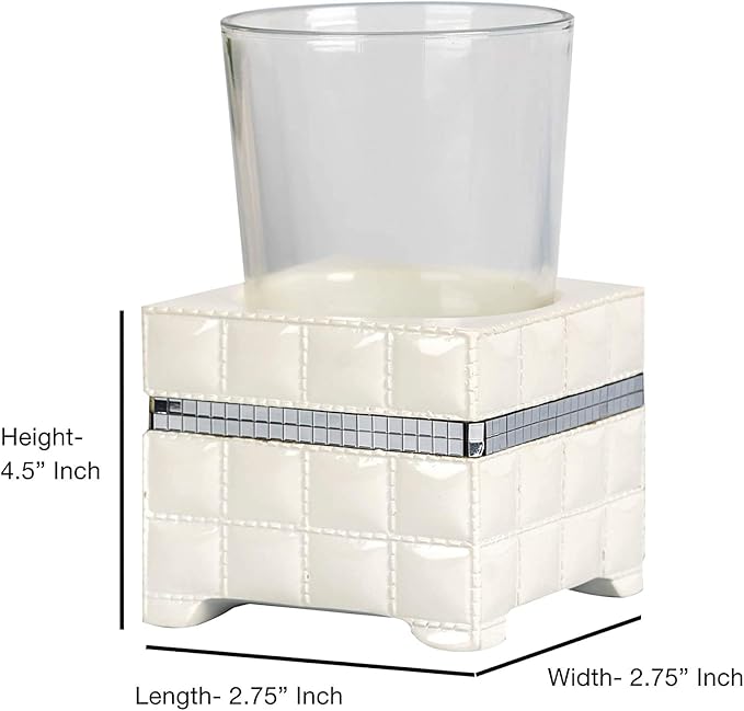4 Pcs Resin Bath Accessory Set for Vanity Countertops Includes Soap Dish, Toothbrush Holder, Tumbler, Soap and Lotion Pump | White