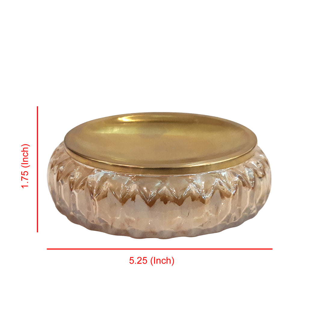 Glass Soap Dish for Bathroom Counter,Shower & Kitchen | Amber