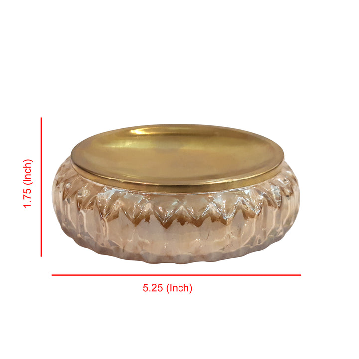 Glass Soap Dish for Bathroom Counter,Shower & Kitchen | Amber
