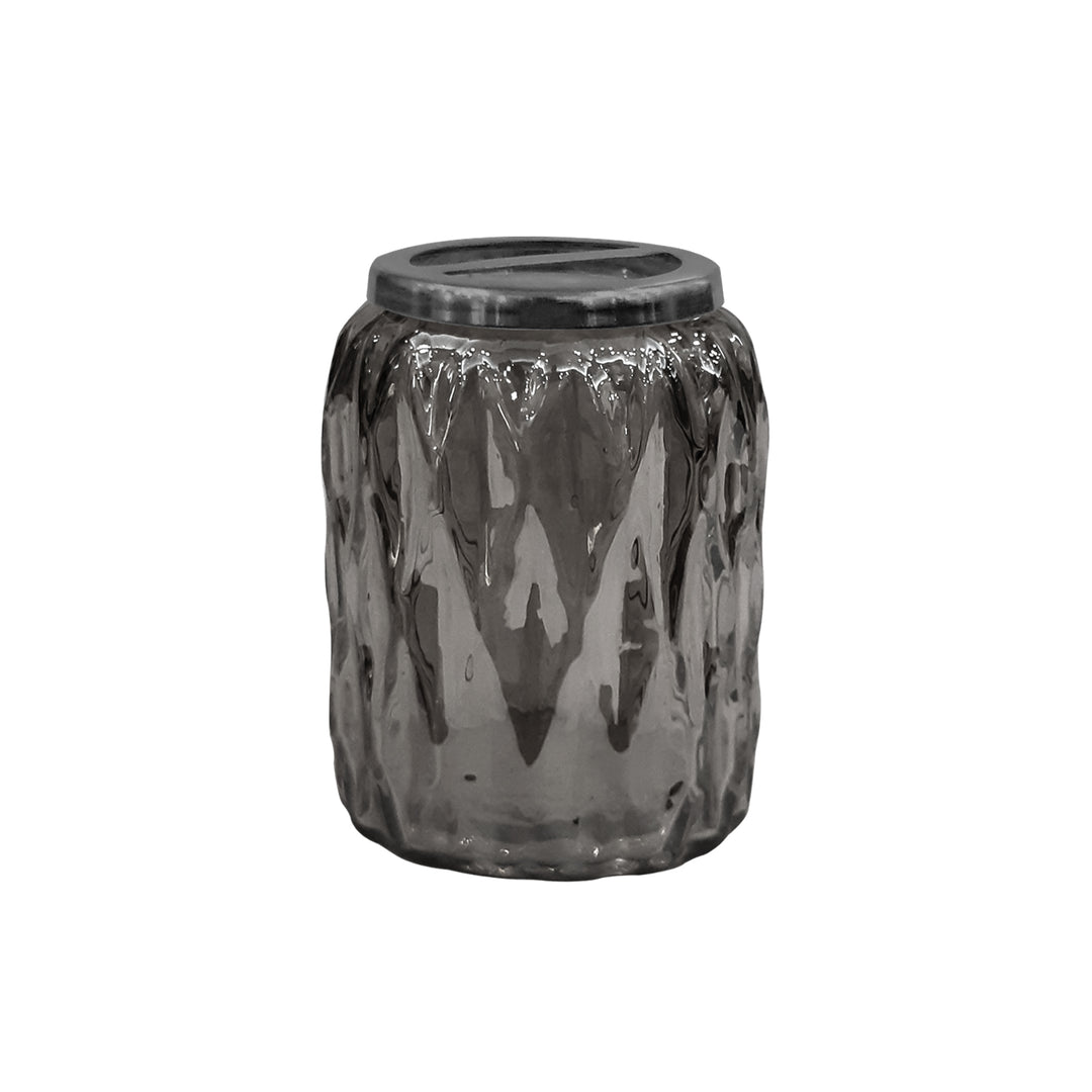 Glacier Toothbrush Holder | Compact Multi Slot Holder for Toothbrushes, Razors & Makeup Accessories | Smoke