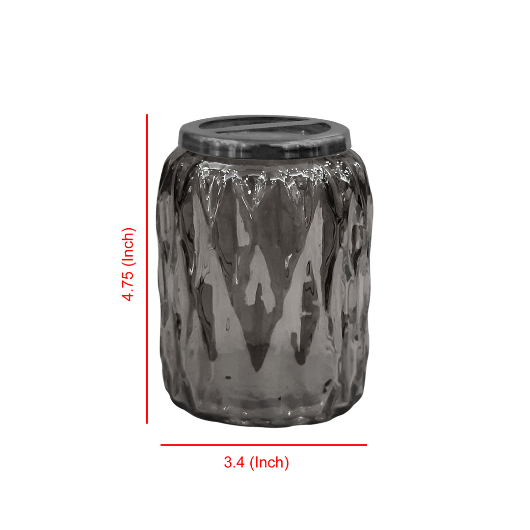Glacier Toothbrush Holder | Compact Multi Slot Holder for Toothbrushes, Razors & Makeup Accessories | Smoke