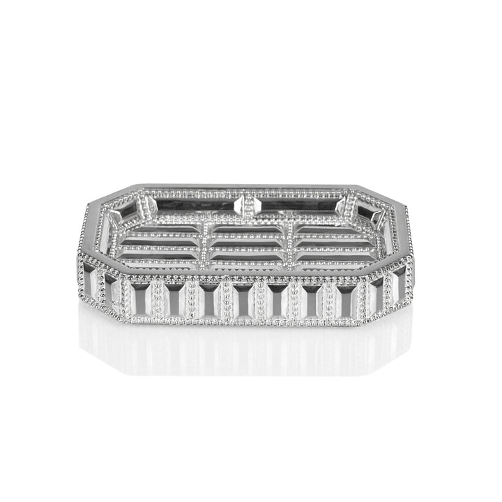 Resin Decorative Soap Dish Tray for Bathroom Vanities, Countertops | Chrome Finish