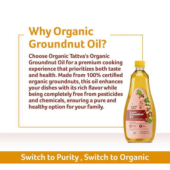 Organic Groundnut Oil 1 Litre Pack of 12