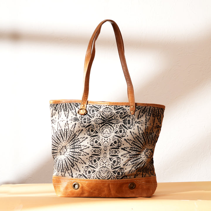 Boho Chic Canvas & Leather Tote Bag | Your Everyday Style Essential