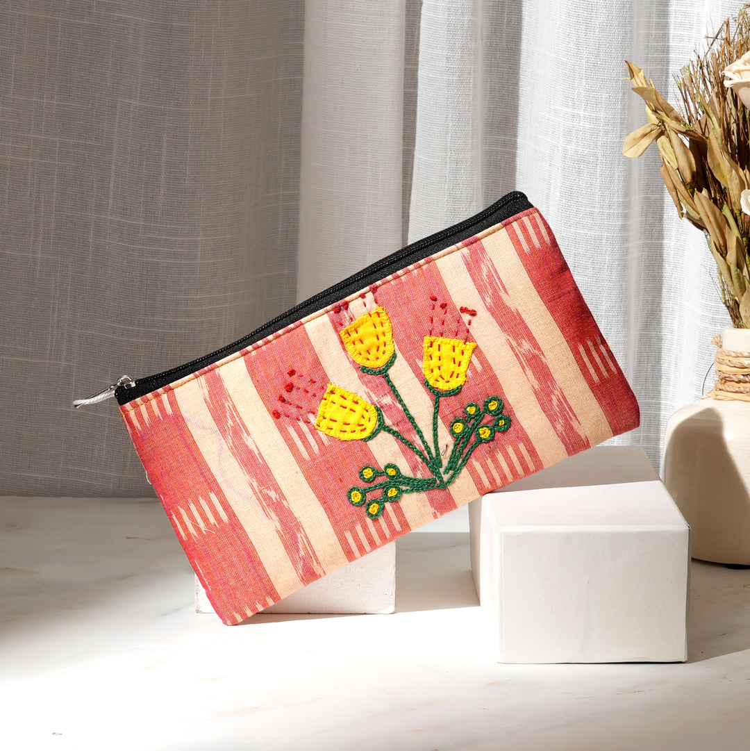 Embriodered Handloom Pencil Pouch