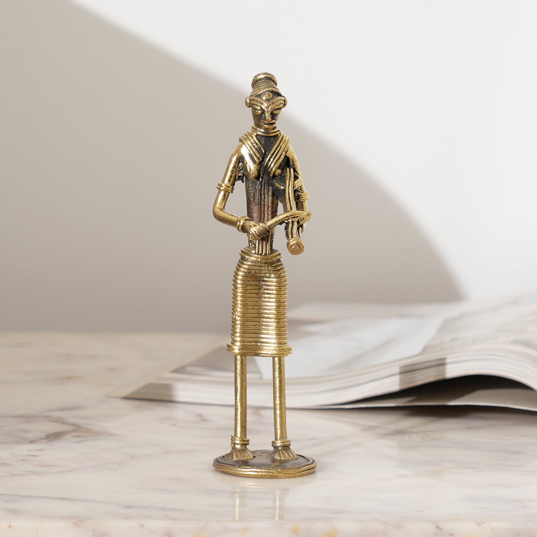 Tribal Woman Musician Figurine | Kendra Player