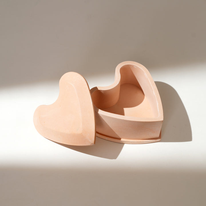 Heart|Shaped Terramix Container | Orange | Elegant Organizer for Jewelry & Essentials