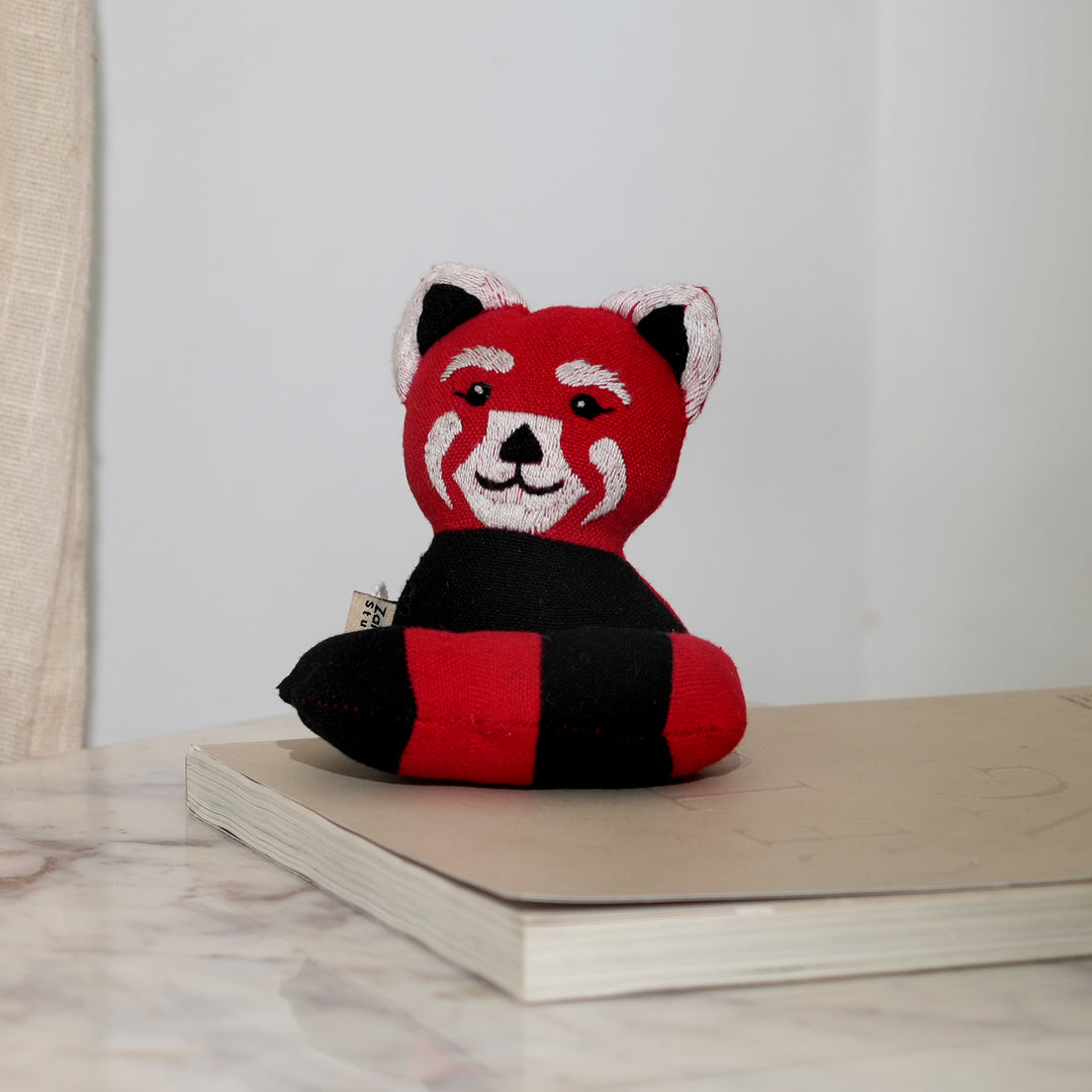 Adorable Handmade Red Panda Plush Toy | Sustainable Play & Unique Decor