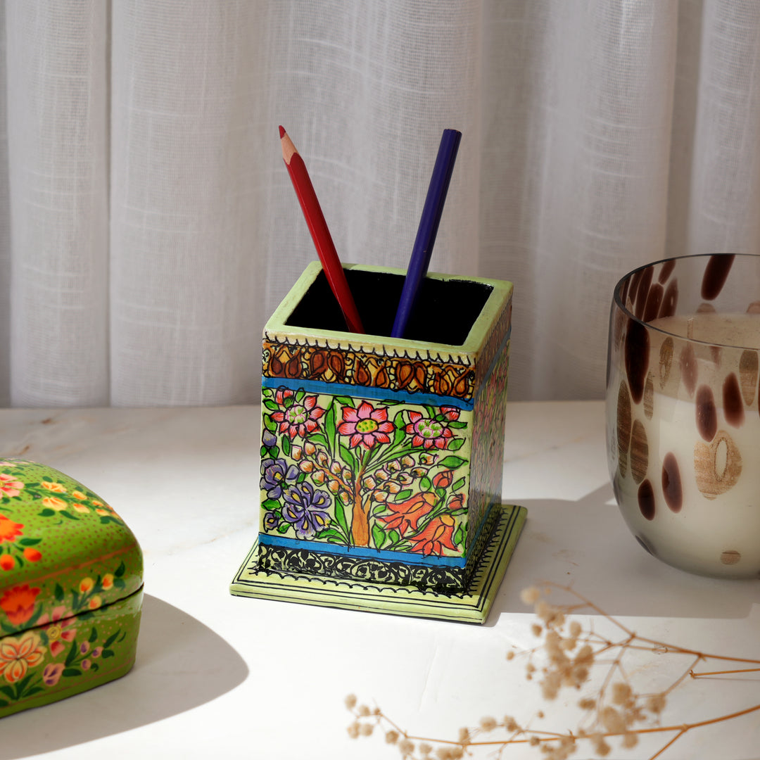 Ecofriendly Paper Pulp Pen Holder | Sustainable Desk Organizer Office