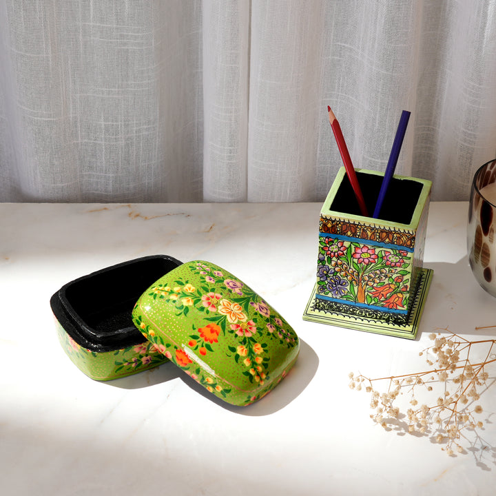 Ecofriendly Paper Pulp Pen Holder | Sustainable Desk Organizer Office