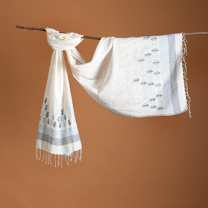 Artisan Jamdani Stole | Traditional Woven Scarf