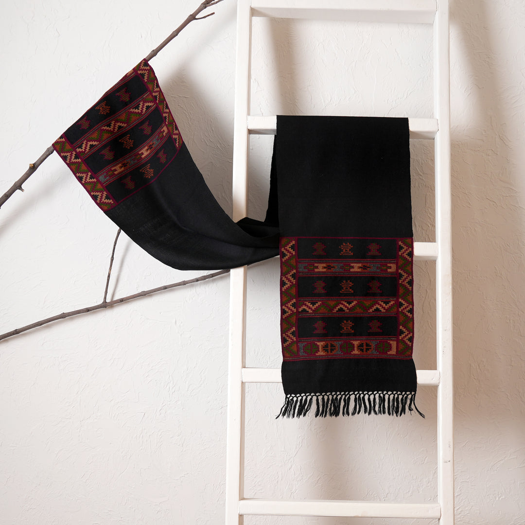 Pashmina Muffler with Traditional Kullu Weave